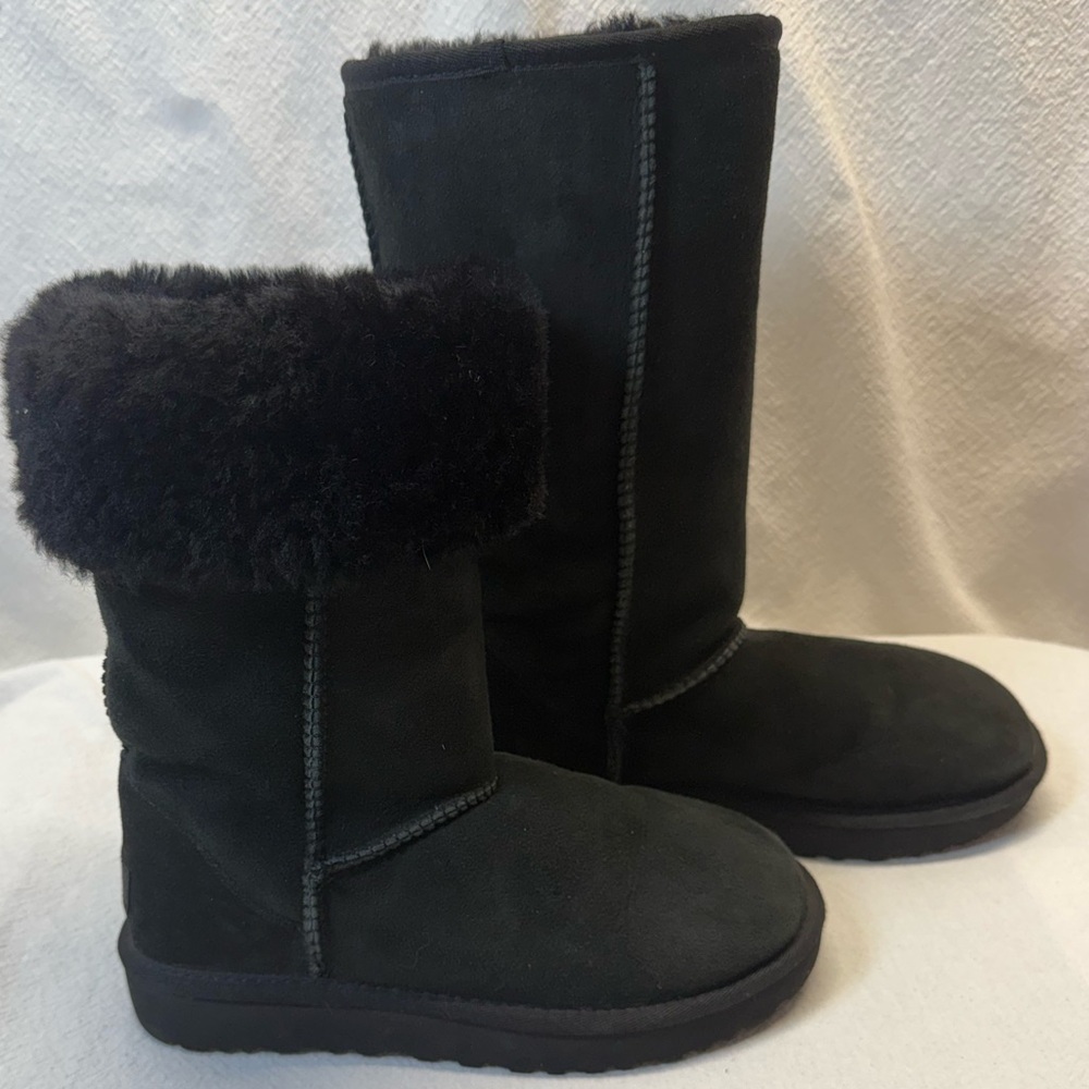 UGG Classic Tall II Shearling Boots Blk Suede& Sheepskin H2O Wicking Aussie Girl